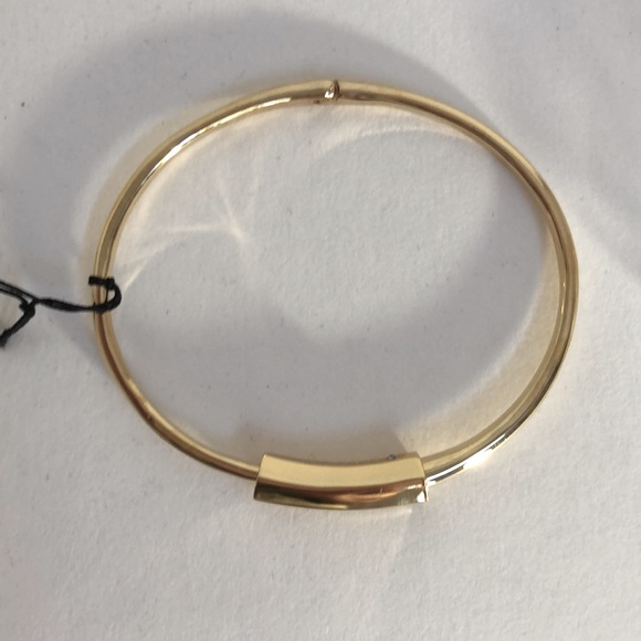 ALLSAINTS Magnetic Stackable Bracelet In Gold Tone Metal SZ XS/S - Picture 4 of 10